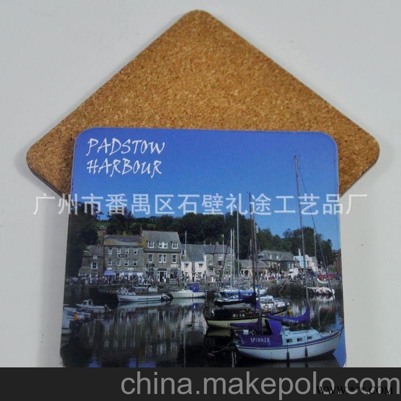 供应 水城市旅游中纤板杯垫 欧美式广告促销礼品杯垫 木杯垫图2