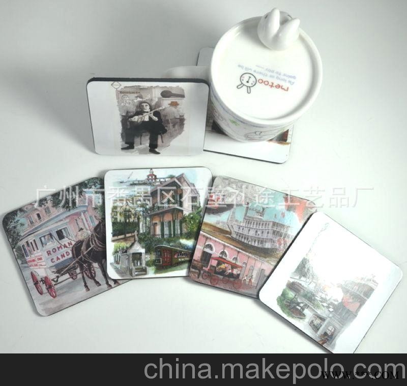 广告促销礼品 供应MDF杯垫 中纤板软木杯垫图6