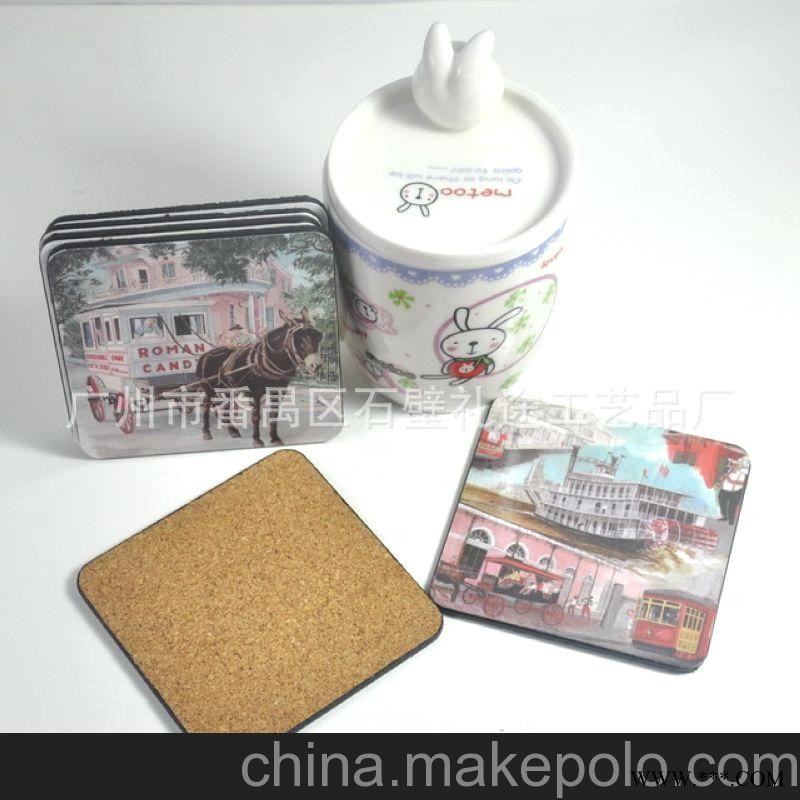 广告促销礼品 供应MDF杯垫 中纤板软木杯垫图5