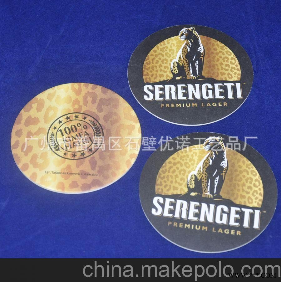 工厂定制 双面印刷 吸水纸杯垫 广告礼品杯垫图2