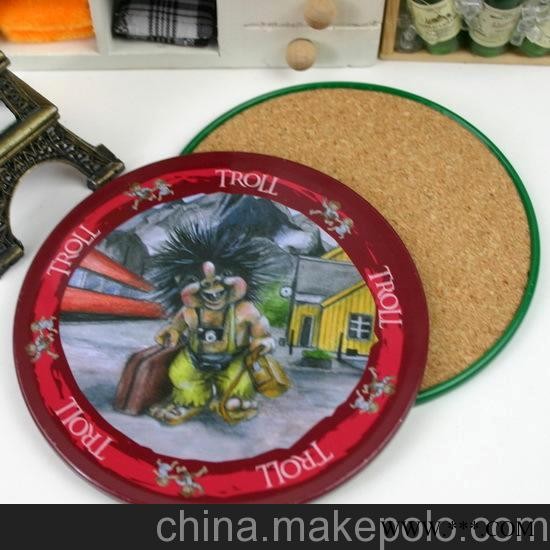 广告促销礼品 供应 马口铁杯垫 高级金属杯垫 印铁杯垫