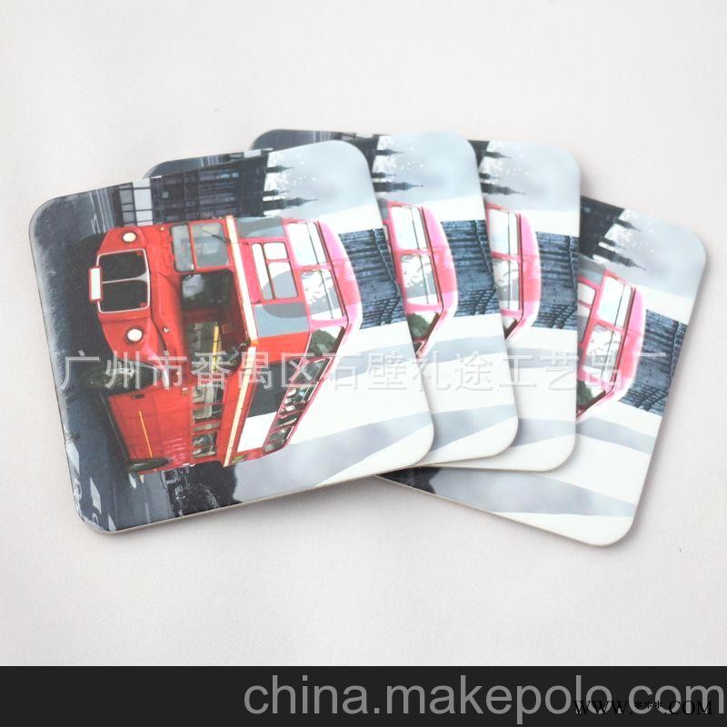 大巴车广告促销礼品中纤板杯垫 杯垫厂家直销 来稿定制MDF杯垫图2