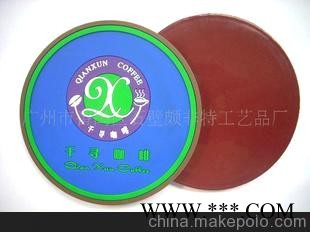厂家供应直销杯垫 pvc软胶杯垫吸水纸杯垫 广告促销礼品杯垫图1