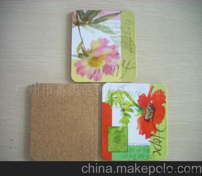 厂家广告促销礼品 优质廉价中纤板杯垫，软木杯垫，木头杯垫图3