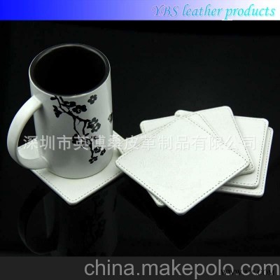 广告礼品杯垫 厂家直销杯垫 皮杯垫 PU皮杯垫