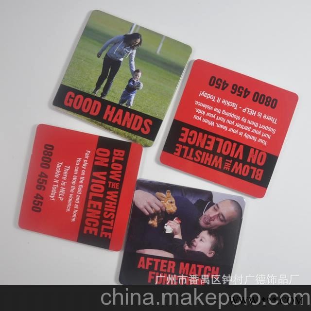 厂家供应 MDF+软木杯垫 广告礼品促销杯垫 方形时尚杯垫图2