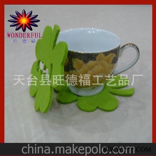 优质广告礼品 无纺布杯垫 时尚环保 花卉造型图2