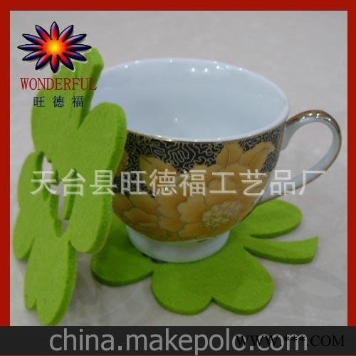 优质广告礼品 无纺布杯垫 时尚环保 花卉造型图3