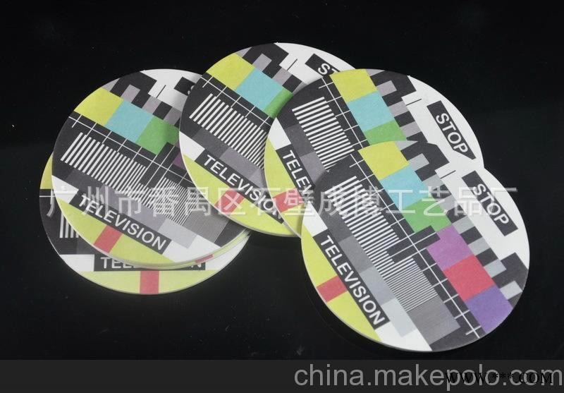 专业生产厂家 双面彩色印刷纸杯垫 吸水纸广告荼杯垫图3