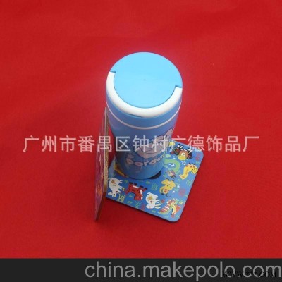 热销广告促销礼品 环保中纤板软木杯垫 软胶杯垫