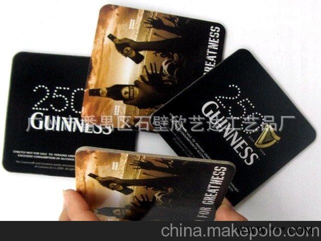 供应新款广告杯垫 双面印刷纸板杯垫 啤酒杯垫图2