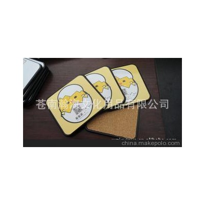 生产加工 定制广告杯垫 塑料木质杯垫