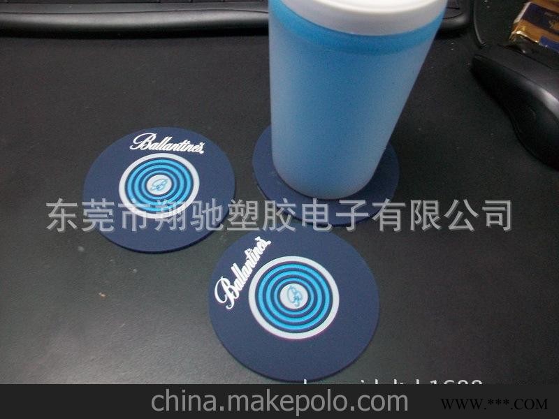 厂家专业生产pvc软胶杯垫 圆形防滑广告杯垫 创意卡通杯垫批发图3