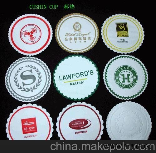 厂家直接供应广告吸水纸杯垫图1