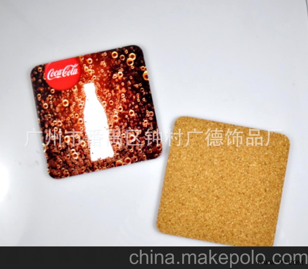 专业生产 广告杯垫 可口可乐杯垫 品牌宣传软木杯垫 促销赠品图2