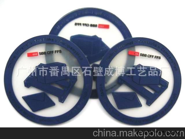 厂家生产供应 精美礼品软胶杯垫 创意滴胶隔热防滑广告杯垫图2
