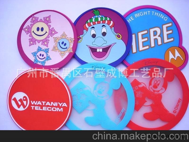 厂家生产供应 精美礼品软胶杯垫 创意滴胶隔热防滑广告杯垫图3