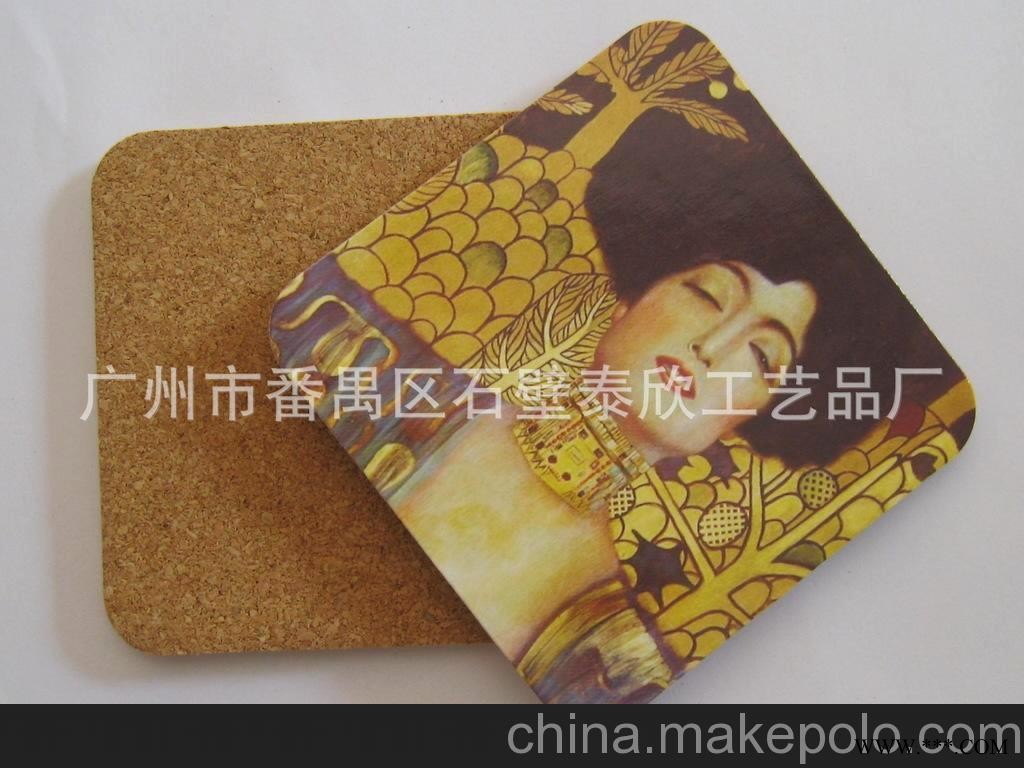 一元以下宣传礼品 软木杯垫餐垫 广告杯垫 纤维板软木杯垫图1