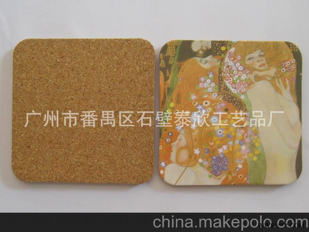 一元以下宣传礼品 软木杯垫餐垫 广告杯垫 纤维板软木杯垫图2