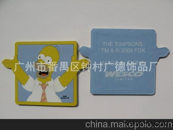 广告促销礼品 软胶杯垫/PVC软胶杯垫/卡通杯垫/广告杯垫图1