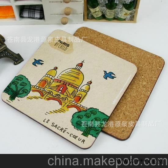 厂家生产软木杯垫中纤板杯垫广告杯垫图6