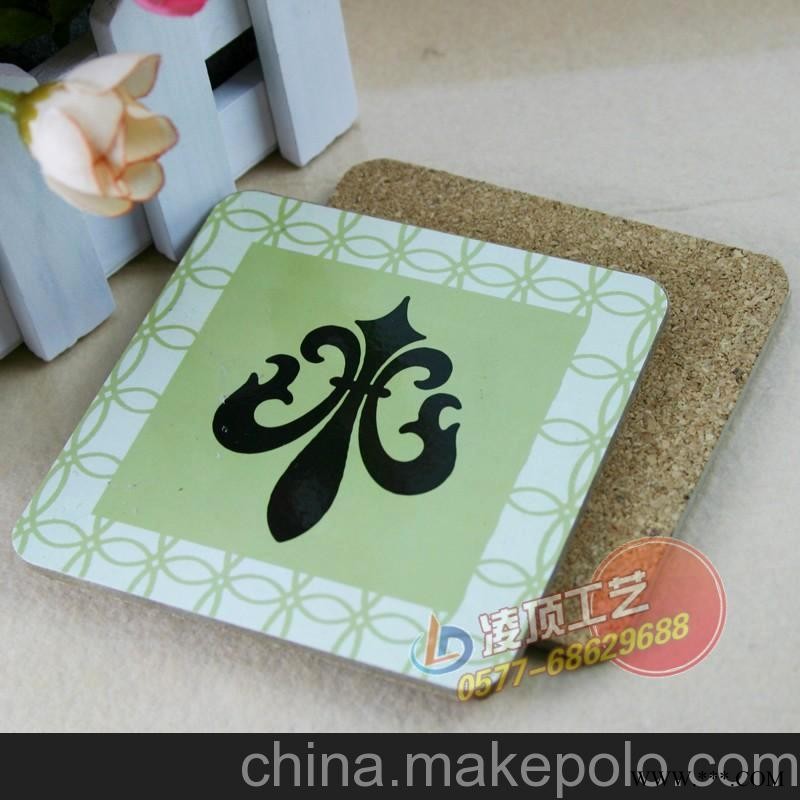 凌顶工艺礼品 厂家供应一条龙生产软木广告杯垫图2