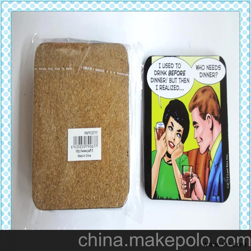 EVA广告杯垫 软胶pvc杯垫 中纤板杯垫软木图4