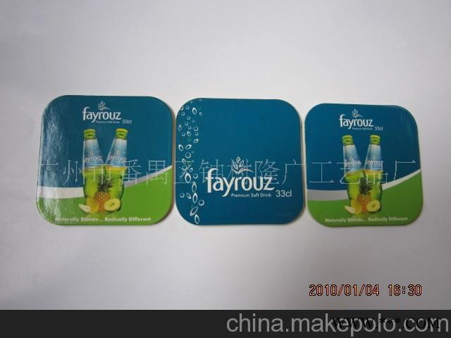 供应精美耐用 吸水纸杯垫 PP杯垫 广告杯垫 PVC杯垫图2
