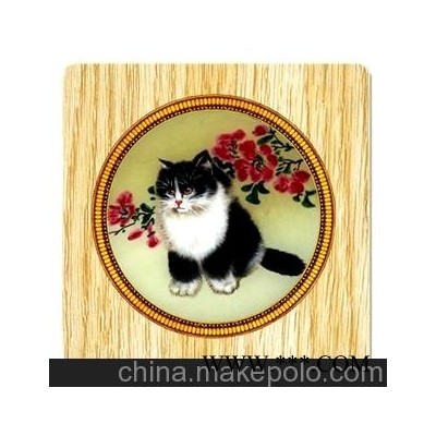 波斯猫图案杯垫 厂家直销 广告杯垫