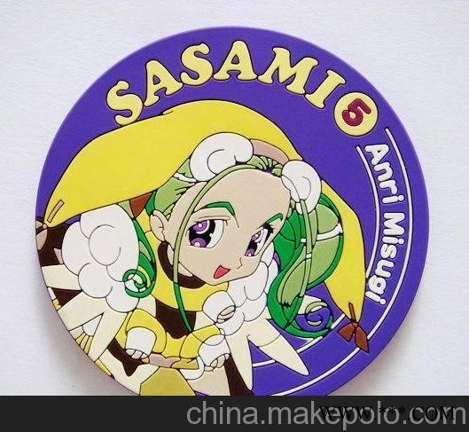 卡通杯垫 时尚杯垫 美少女杯垫 广告杯垫图5