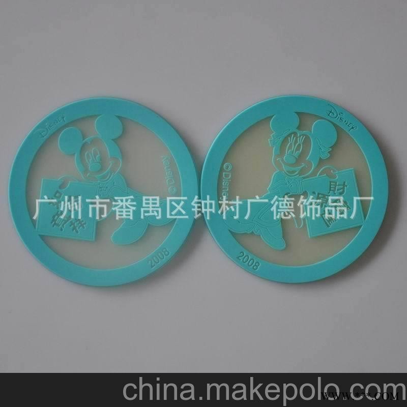工厂家生产广告杯垫 环保PVC杯垫 pvc软胶杯垫