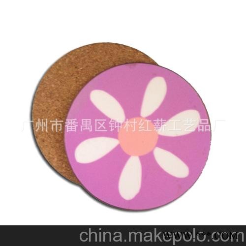 月销量10万 软木杯垫 可定做 可印LOGO MDF杯垫 促销广告杯垫图3