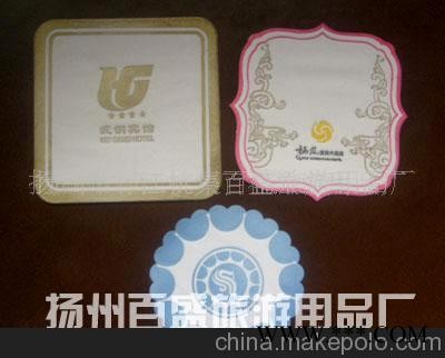 宾馆酒店一次性用品吸水杯垫，杯盖，广告杯垫，橡胶杯垫