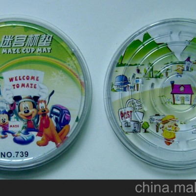 工厂供应迷宫杯垫,透明杯垫,广告杯垫