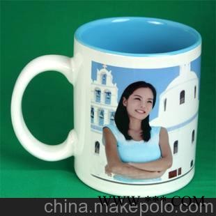 边彩杯加工/广告杯订做/色口色把杯热转印杯图1