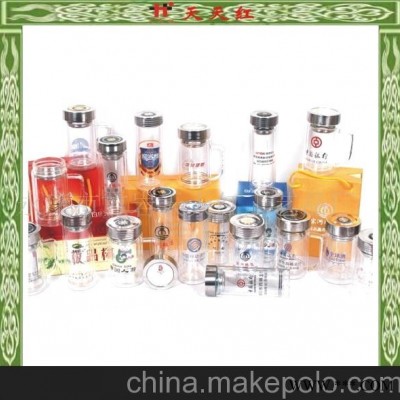 礼品,广告杯,双层玻璃杯,促销,真空办公杯