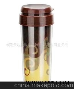 双层塑料广告杯，双层塑料插纸盒，咖啡杯(图)