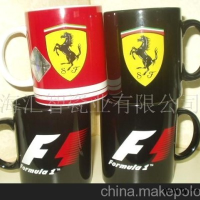 F1马克杯，陶瓷杯，广告杯，促销礼品杯