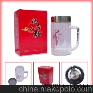 可印制logo 供应批发玻璃办公 广告杯图1