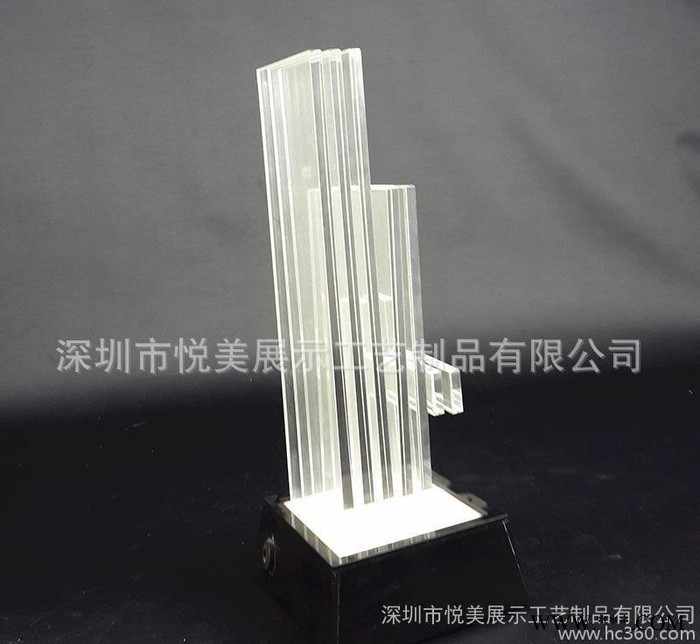 亚克力LED资料架 酒店宾馆SPA会所LED提示牌 仿建筑资料架工艺品图2