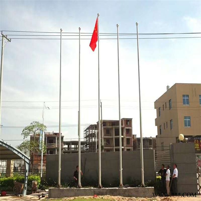 聊城不锈钢电动旗杆 聊城注水旗杆批发 烟台学校旗杆定做图2