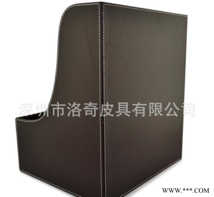 深圳工厂 高端订做 PU皮 文件座 资料架 三排 弧形 文件图3