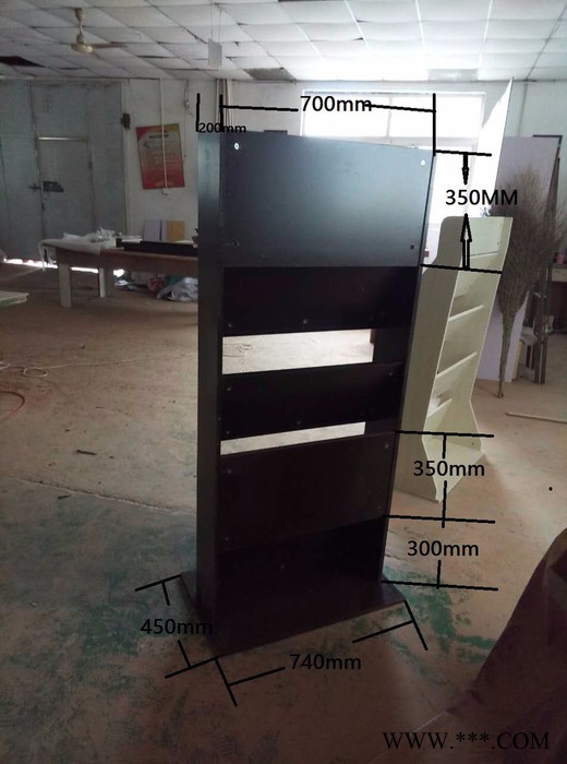 木质资料架报刊杂志架3层宣传架木制房地产展架户型图展架北京资料架厂图3