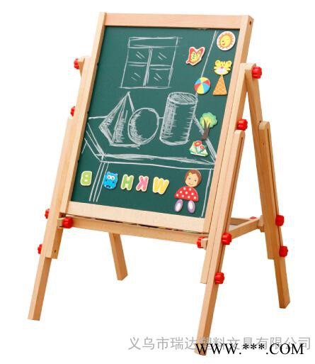 支架式可升降木质双面磁性超大儿童画板画架益智玩具KBN001图3