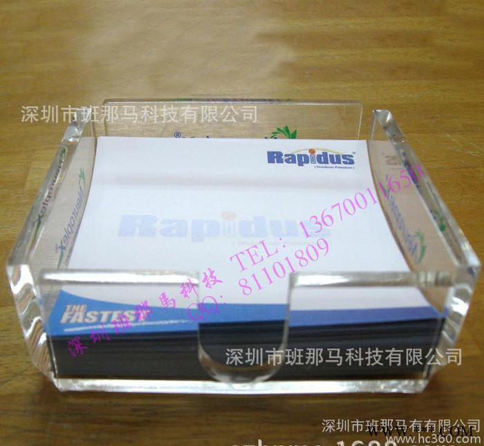 深圳工厂定制**亚克力名片盒 亚克力储物盒 亚克力资料架图3