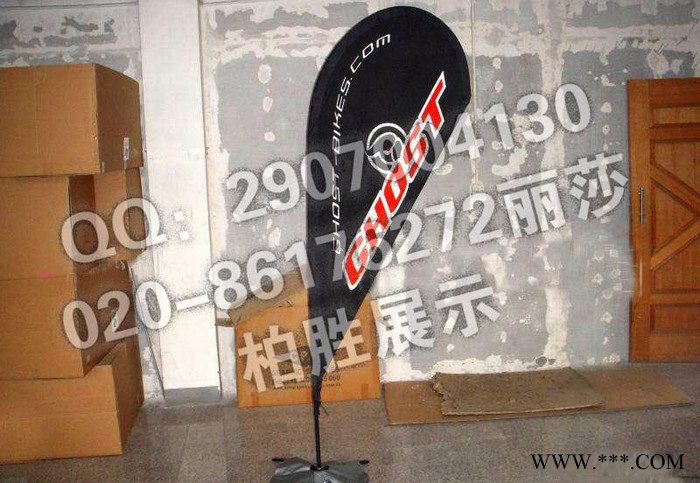 柏胜提供刀旗、迎风旗制作 沙滩旗 车展旗 汽车广告旗杆图2