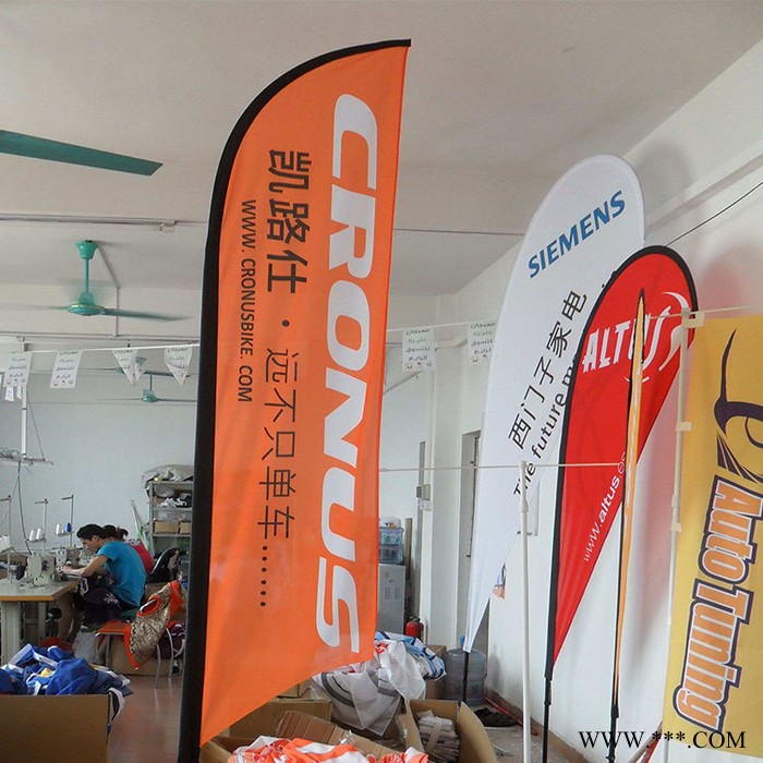 定制生产三米注水沙滩旗 户外广告竹竿刀旗彩旗高精度喷绘写真图3