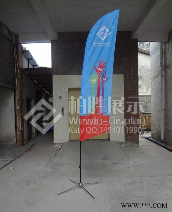 广东单面印双面透沙滩旗 湖南刀旗沙滩旗工厂angela图3