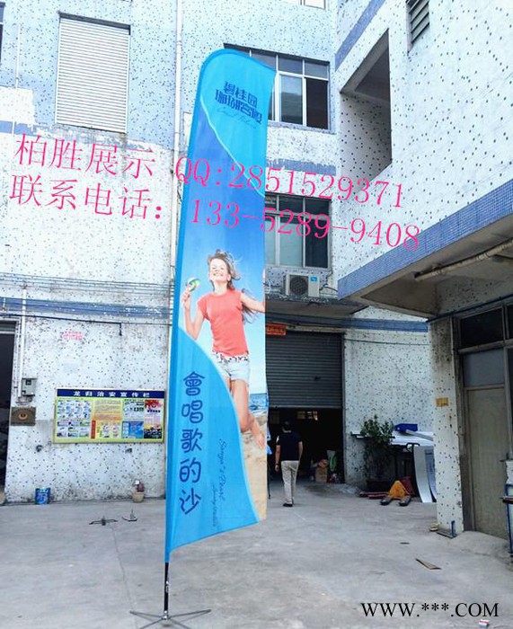 深圳市 全玻纤杆沙滩旗P形旗 铝合金旗杆注水旗杆 背包旗T图1