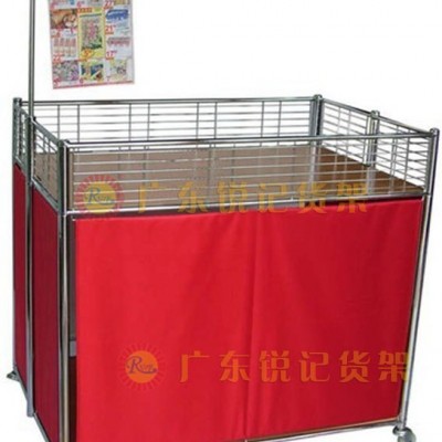 供应金锐记货架rj-电镀红布车促销台